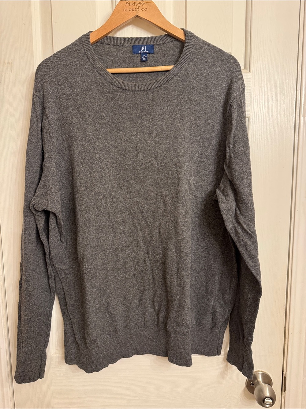 George Men's Grey Crewneck Sweater